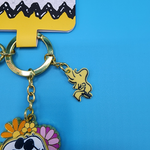 Peanuts Snoopy & Woodstock Cool Joe Guitar Daisy Keychain Charm