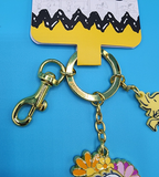 Peanuts Snoopy & Woodstock Cool Joe Guitar Daisy Keychain Charm
