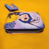 Loungefly Coraline Button Eye Flower the Cat Halloween Zip Around Wallet NEW