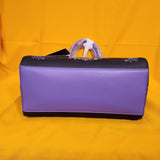 Disney Villains Floral Group Icons Satchel Purple Handbag