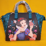 Loungefly Disney Princess Snow White Glitter Apple Floral Satchel Handbag