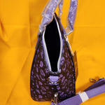 Disney Villains Floral Group Icons Satchel Purple Handbag