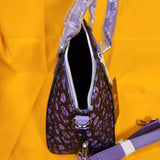 Disney Villains Floral Group Icons Satchel Purple Handbag