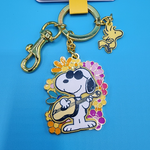 Peanuts Snoopy & Woodstock Cool Joe Guitar Daisy Keychain Charm