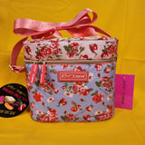 Betsey Johnson Rose Print 6 Pack Insulated Lunch Bag Train Case Cooler
