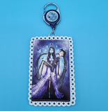 Loungefly Corpse Bride Emily & Victor Lace Moon Retractable Lanyard ID Holder