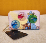 Sleeping Beauty Castle 3 Good Fairies Bubble Zip Wallet