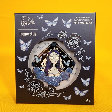 Corpse Bride Emily Rose Butterfly 3" LE Halloween Enamel Pin