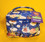 Cakeworthy Care Bears x Sesame Street Quilted Blue Cosmetic Bag Makeup Travel