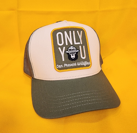 Smokey Bear Trucker Hat Snap Back Patch Only You Can Prevent Wildfires Hat