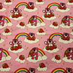 Loungefly Pixar Toy Story Lotso Bear Rainbow Strawberry Pink T Shirt Size M