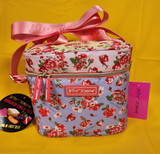 Betsey Johnson Rose Print 6 Pack Insulated Lunch Bag Train Case Cooler