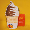 McDonalds Soft Serve Ice Cream Cone Figural Cardholder Wallet