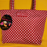 Betsey Johnson Red and White Polka Dot Insulated Lunch Tote Bag
