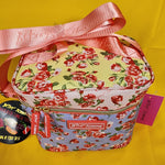 Betsey Johnson Rose Print 6 Pack Insulated Lunch Bag Train Case Cooler
