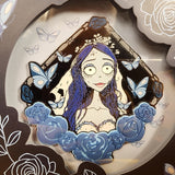 Corpse Bride Emily Rose Butterfly 3" LE Halloween Enamel Pin