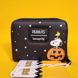 Loungefly Peanuts Halloween Trick-Or-Treat Snoopy Woodstock Soft Tag Zip Wallet