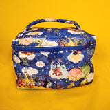 Cakeworthy Care Bears x Sesame Street Quilted Blue Cosmetic Bag Makeup Travel