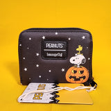 Loungefly Peanuts Halloween Trick-Or-Treat Snoopy Woodstock Soft Tag Zip Wallet