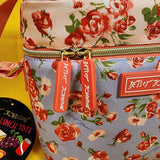 Betsey Johnson Rose Print 6 Pack Insulated Lunch Bag Train Case Cooler