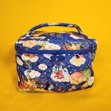 Cakeworthy Care Bears x Sesame Street Quilted Blue Cosmetic Bag Makeup Travel