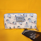 Eeyore Clouds Thanks For Noticin Me Blue Zip Around Wallet
