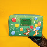 Loungefly Disney Chip N Dale Holiday Ornaments Christmas Tree Zip Around Wallet