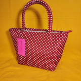 Betsey Johnson Red and White Polka Dot Insulated Lunch Tote Bag