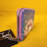 Hello Kitty Mermaid Metallic Iridescent Blue Zip Wallet