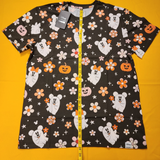 Loungefly Disney Mickey & Minnie Floral Cute Ghost Unisex Tee Halloween Size L
