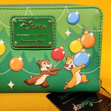 Loungefly Disney Chip N Dale Holiday Ornaments Christmas Tree Zip Around Wallet