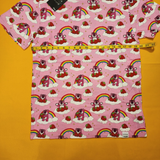 Loungefly Pixar Toy Story Lotso Bear Rainbow Strawberry Pink T Shirt Size M