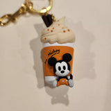 Mickey Mouse Pumpkin Spice Latte 3D Keychain Charm
