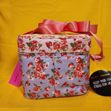 Betsey Johnson Rose Print 6 Pack Insulated Lunch Bag Train Case Cooler