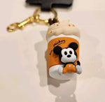 Mickey Mouse Pumpkin Spice Latte 3D Keychain Charm