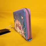 Hello Kitty Mermaid Metallic Iridescent Blue Zip Wallet