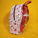 Loungefly Peanuts Snoopy & Woodstock Valentine's Day Heart AOP Mini Backpack