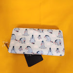 Eeyore Clouds Thanks For Noticin Me Blue Zip Around Wallet