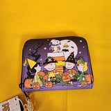 Loungefly Peanuts Halloween Trick-Or-Treat Snoopy Woodstock Soft Tag Zip Wallet