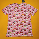 Loungefly Pixar Toy Story Lotso Bear Rainbow Strawberry Pink T Shirt Size M