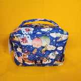 Cakeworthy Care Bears x Sesame Street Quilted Blue Cosmetic Bag Makeup Travel