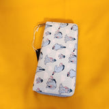 Eeyore Clouds Thanks For Noticin Me Blue Zip Around Wallet