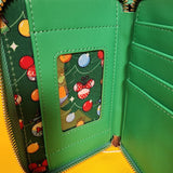 Loungefly Disney Chip N Dale Holiday Ornaments Christmas Tree Zip Around Wallet