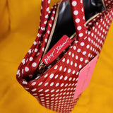 Betsey Johnson Red and White Polka Dot Insulated Lunch Tote Bag