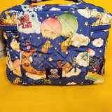 Cakeworthy Care Bears x Sesame Street Quilted Blue Cosmetic Bag Makeup Travel