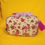 Betsey Johnson Rose Print 6 Pack Insulated Lunch Bag Train Case Cooler
