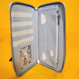 Eeyore Clouds Thanks For Noticin Me Blue Zip Around Wallet