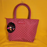 Betsey Johnson Red and White Polka Dot Insulated Lunch Tote Bag
