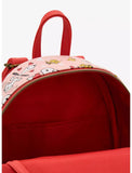 Loungefly Peanuts Snoopy & Woodstock Valentine's Day Heart AOP Mini Backpack