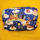 Cakeworthy Care Bears x Sesame Street Quilted Blue Cosmetic Bag Makeup Travel